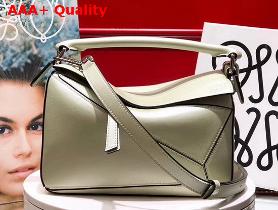 Loewe Puzzle Small Bag Light Green Pearlized Calf Replica