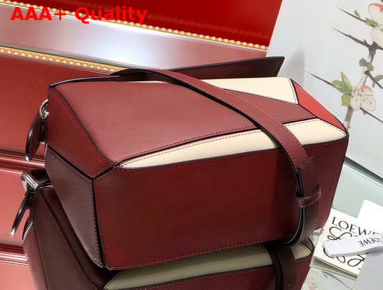 Loewe Puzzle Small Bag Wine Garnet Classic Calf Replica