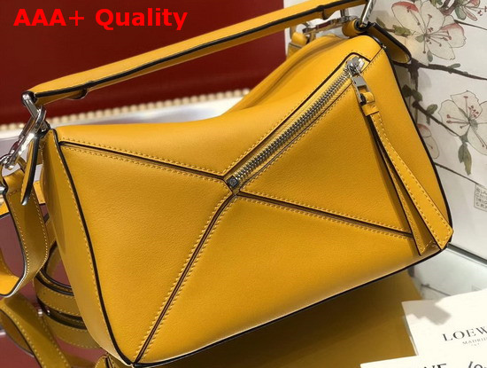 Loewe Puzzle Small Bag Yellow Classic Calf Replica