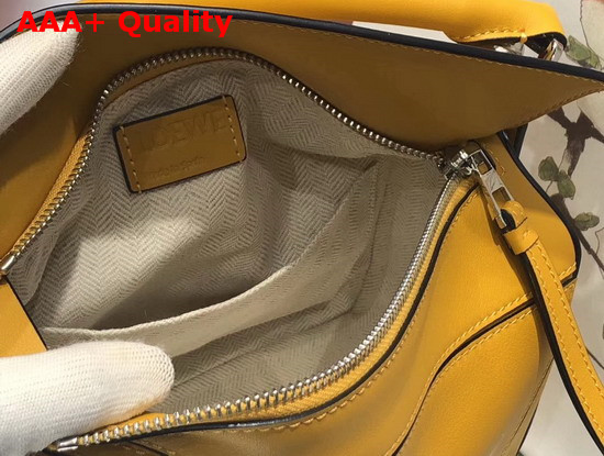 Loewe Puzzle Small Bag Yellow Classic Calf Replica