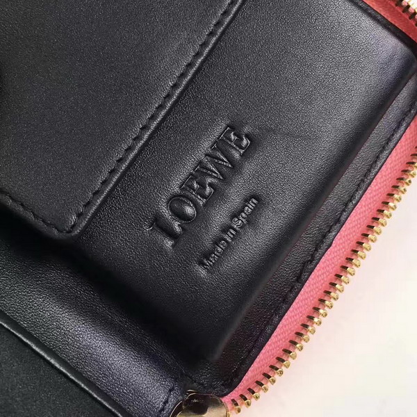 Loewe Puzzle Small Wallet in Pink Calf Leather For Sale