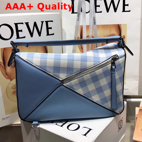 Loewe Puzzle Soft Blue Soft Grained Calf Replica