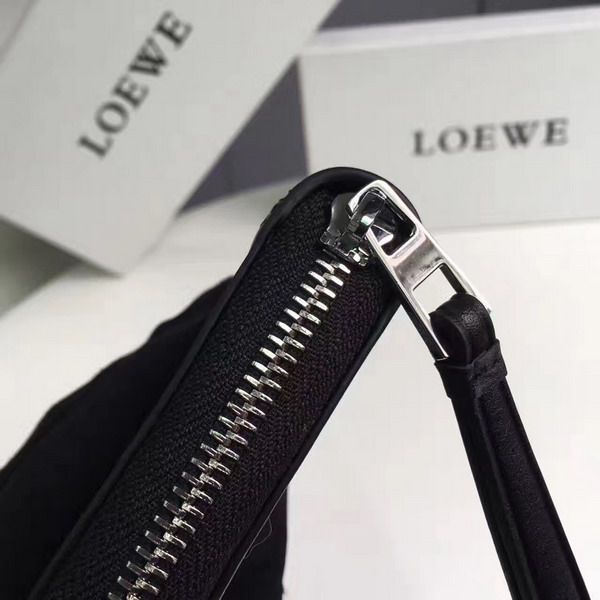 Loewe Puzzle Zip Around Wallet Black Calf Leather For Sale