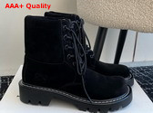 Loewe Sierra Combat Boot in Black Suede Replica