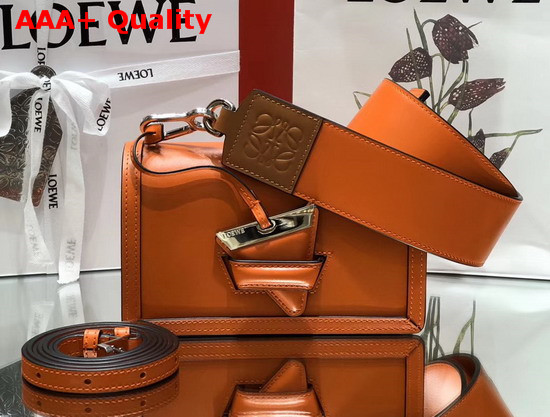 Loewe Small Barcelona Bag in Orange Boxcalf Replica