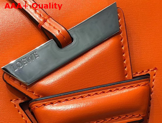 Loewe Small Barcelona Bag in Orange Boxcalf Replica