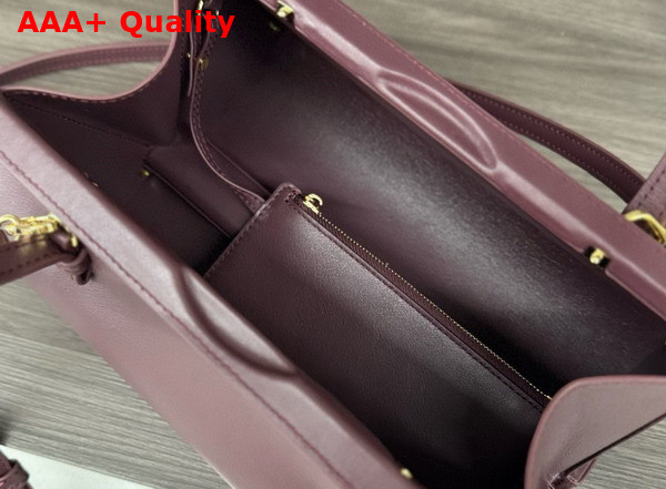 Loewe Small Clasp Bag in Burgundy Calfskin Replica