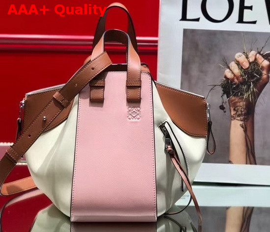 Loewe Small Hammock Bag in Classic Calfskin Peach Pink Milk Replica