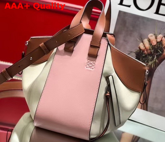 Loewe Small Hammock Bag in Classic Calfskin Peach Pink Milk Replica