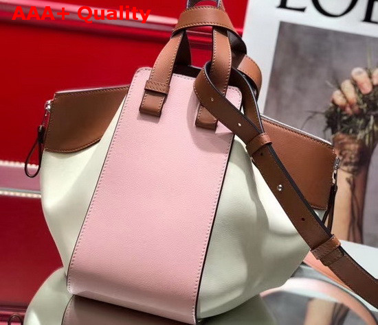 Loewe Small Hammock Bag in Classic Calfskin Peach Pink Milk Replica