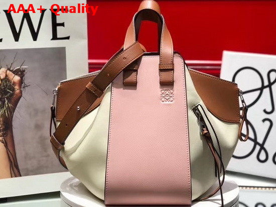 Loewe Small Hammock Bag in Classic Calfskin Peach Pink Milk Replica