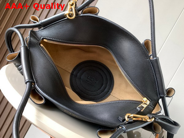 Loewe Small Paseo Bag in Black Shiny Nappa Calfskin Replica