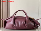 Loewe Small Paseo Bag in Burgundy Shiny Nappa Calfskin Replica