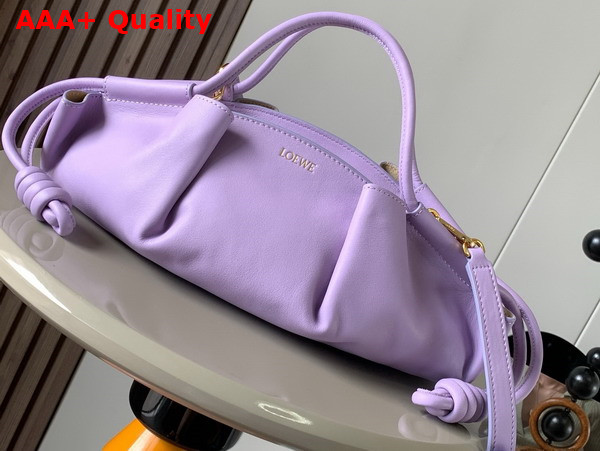 Loewe Small Paseo Bag in Light Purple Shiny Nappa Calfskin Replica