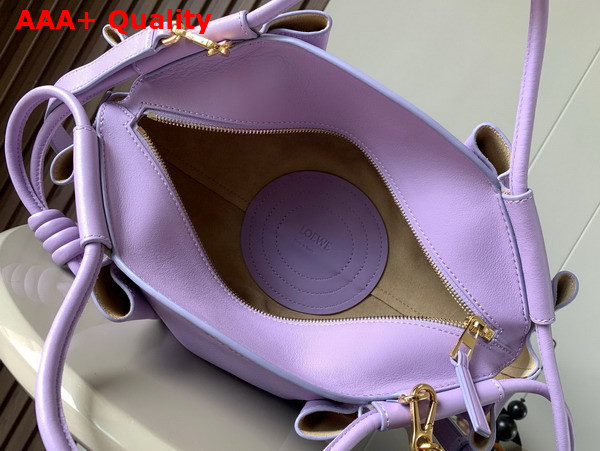 Loewe Small Paseo Bag in Light Purple Shiny Nappa Calfskin Replica