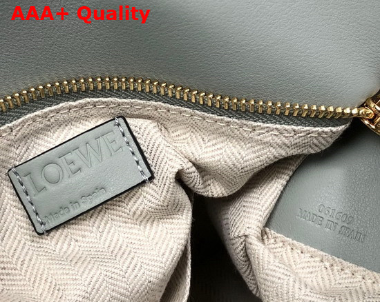 Loewe Small Puzzle Bag in Classic Calfskin Ash Grey Marble Green Replica