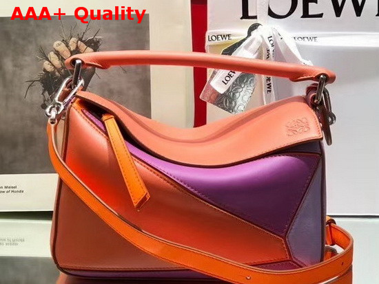 Loewe Small Puzzle Bag in Classic Calfskin Grapefruit Mauve Replica