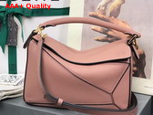 Loewe Small Puzzle Bag in Dusty Pink Soft Grained Calfskin Replica