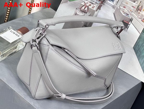 Loewe Small Puzzle Bag in Light Grey Classic Calfskin Replica