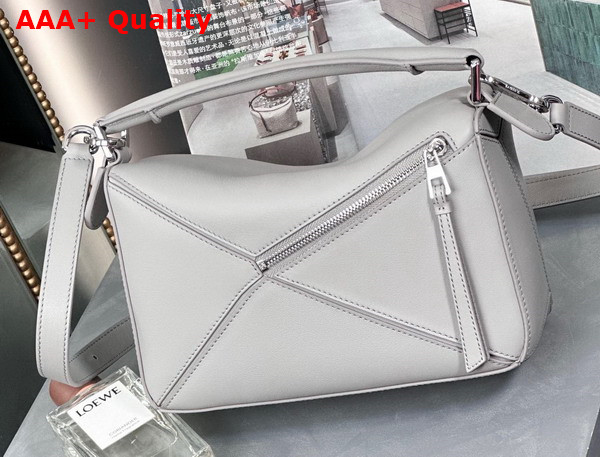 Loewe Small Puzzle Bag in Light Grey Classic Calfskin Replica