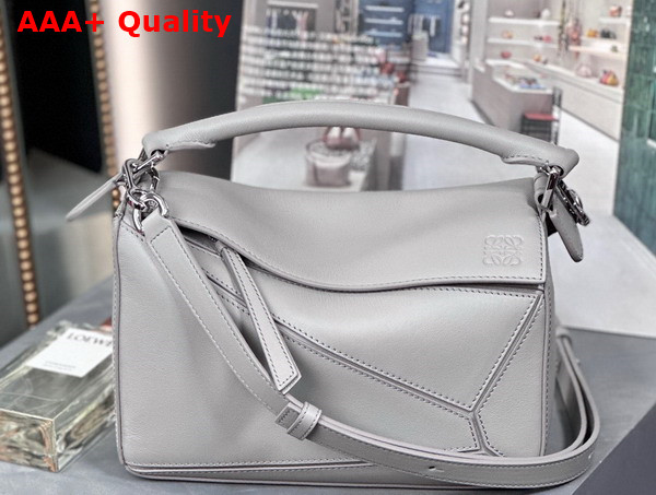 Loewe Small Puzzle Bag in Light Grey Classic Calfskin Replica