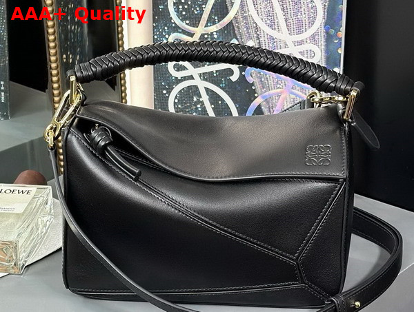 Loewe Small Puzzle Bag in Mellow Calfskin Black Replica