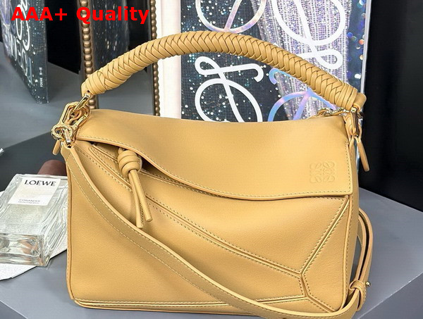 Loewe Small Puzzle Bag in Mellow Calfskin Sahara Replica