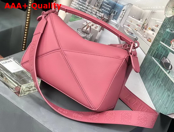 Loewe Small Puzzle Bag in Plumrose Satin Calfskin Replica