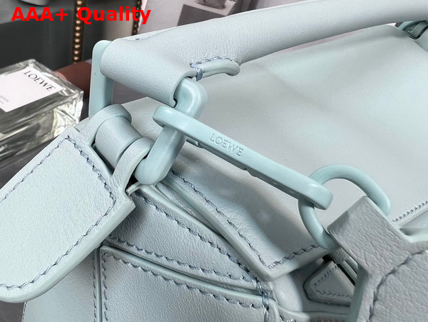 Loewe Small Puzzle Bag in Satin Calfskin Aquamarine Replica