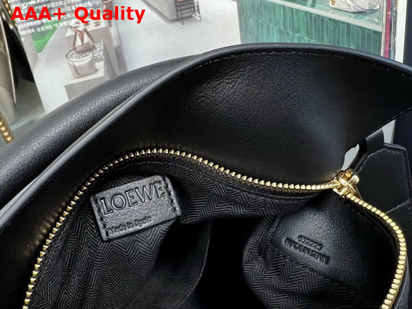 Loewe Small Puzzle Bag in Satin Calfskin Black Replica