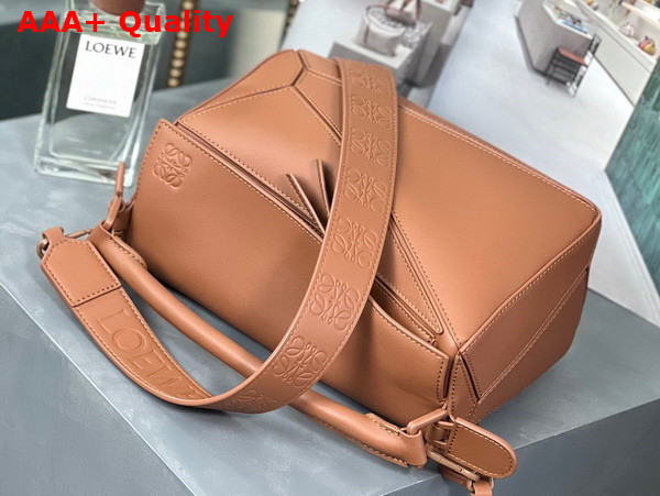 Loewe Small Puzzle Bag in Satin Calfskin Pecan Replica