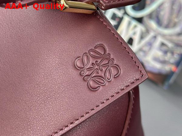 Loewe Small Puzzle Edge Bag in Burgundy Classic Calfskin Replica