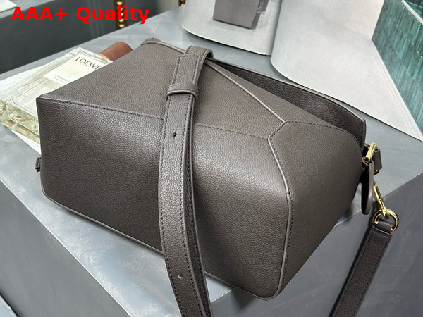 Loewe Small Puzzle Edge Bag in Dark Grey Soft Grained Calfskin Replica