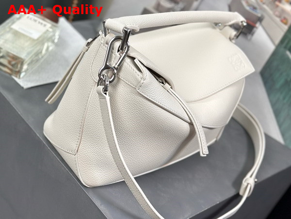 Loewe Small Puzzle Edge Bag in Soft White Soft Grained Calfskin Replica