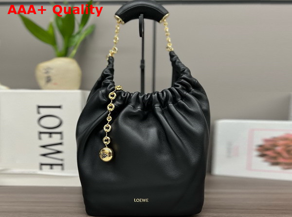 Loewe Small Squeeze Bag in Black Nappa Lambskin Replica