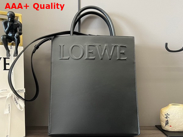 Loewe Standard A4 Tote in Black Sleek Calfskin Replica