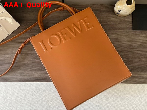 Loewe Standard A4 Tote in Tan Sleek Calfskin Replica