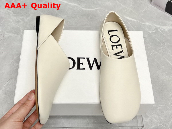 Loewe Toy Slipper in Oat Milk Goatskin Replica