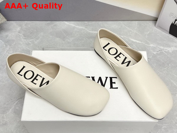 Loewe Toy Slipper in Oat Milk Goatskin Replica