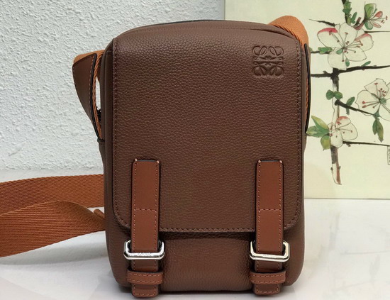 Loewe XS Military Crossbody in Cognac Soft Grained Calfskin Replica