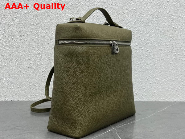 Loro Piana Extra Pocket Backpack in Khaki Green Calfskin Replica