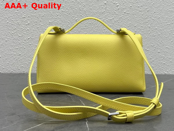 Loro Piana Extra Pocket L19 Pouch in Lemon Yellow Calfskin Replica