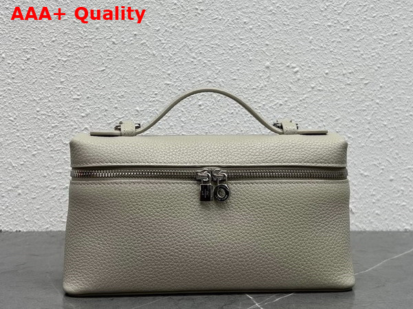 Loro Piana Extra Pocket L19 Pouch in Pearl Grey Calfskin Replica