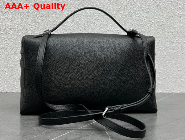 Loro Piana Extra Pocket Pouch L27 in Black Calfskin Replica