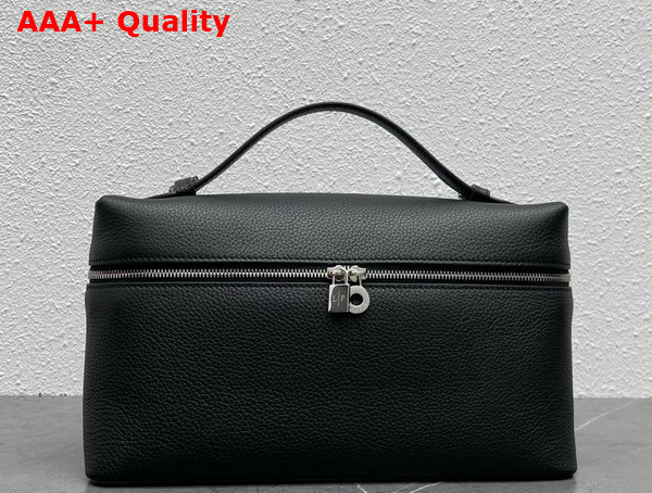 Loro Piana Extra Pocket Pouch L27 in Black Calfskin Replica