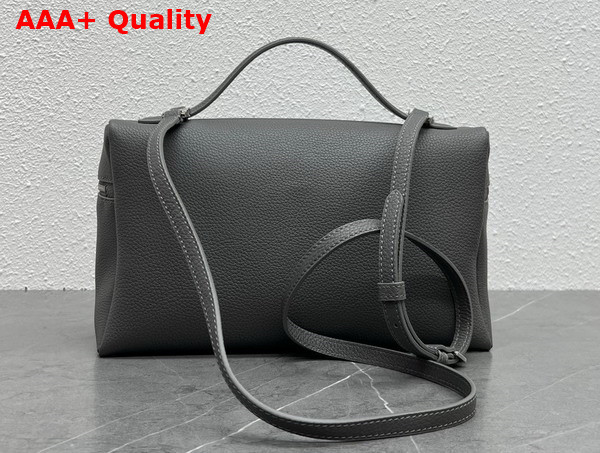 Loro Piana Extra Pocket Pouch L27 in Dark Grey Calfskin Replica