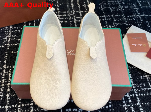 Loro Piana Floaty Flat Deerskin Cookie and Cream Replica