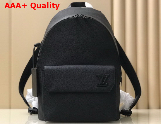 LV Aerogram Backpack in Black Grained Calf Leather M57079 Replica