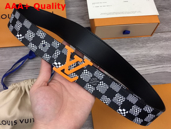 LV Anagram 40mm Reversible Belt Black White Distorted Damier Canvas MP289V Replica