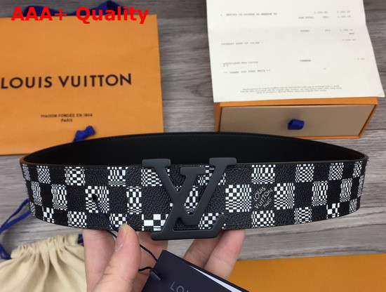 LV Anagram 40mm Reversible Belt Black White Distorted Damier Canvas MP289V Replica